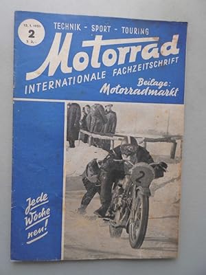 Motorrad 2/1951 Internationale Fachzeitschrift Technik Sport Touring