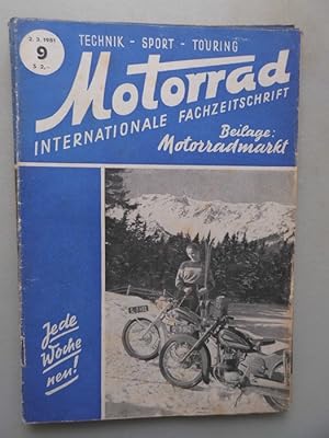 Motorrad 19/1951 Internationale Fachzeitschrift Technik Sport Touring