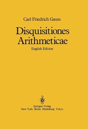 Seller image for Disquisitiones Arithmeticae/English Edition for sale by GreatBookPricesUK