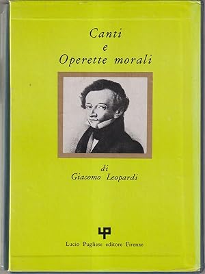 Bild des Verkufers fr Canti e operette morali zum Verkauf von Librodifaccia