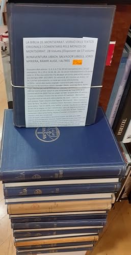 Imagen del vendedor de LA BIBLIA DE MONTSERRAT. VERSI DELS TEXTOS ORIGINALS I COMENTARIS PELS MONJOS DE MONTSERRAT. 28 Volums.(Disposem de 15 volums a la venta por LLIBRERIA TECNICA
