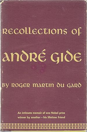 Seller image for Recollections of Andr  Gide for sale by Bishop's Curiosities