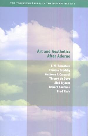 Image du vendeur pour Art and Aesthetics After Adorno mis en vente par GreatBookPricesUK