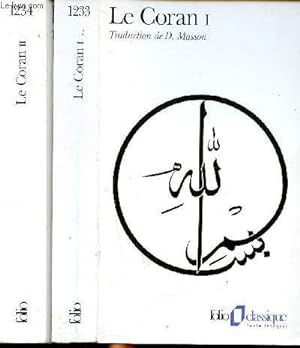 Bild des Verkufers fr Le Coran Tomes 1 et 2 Collection Folio Classique zum Verkauf von Le-Livre