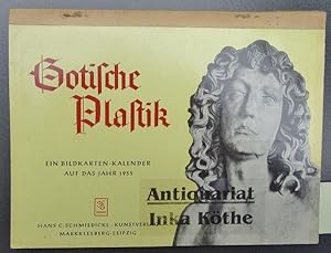 Gotische Plastik - Kunstkalender - Bildkarten-Kalender - auf das Jahr 1955 - (die s/w. Fotos sind...