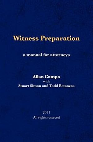 Seller image for Witness Preparation : A Manual for Attorneys for sale by GreatBookPricesUK