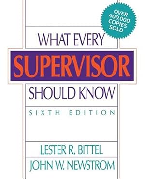 Immagine del venditore per What Every Supervisor Should Know : The Complete Guide to Supervisory Management venduto da GreatBookPricesUK