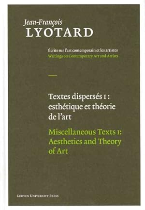 Immagine del venditore per Textes disperses I / Miscellaneous Texts I : Esthetique et theorie de l'art / Aesthetics and Theory of Art -Language: French venduto da GreatBookPricesUK