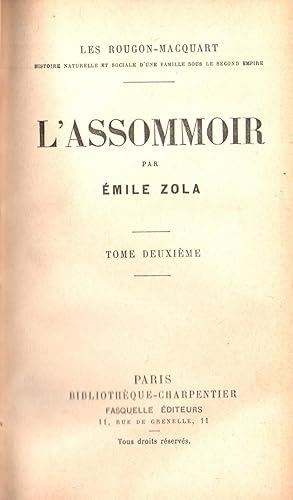 Seller image for L'Assomoir-Tome 2 seul-Les Rougon Macquart for sale by JP Livres