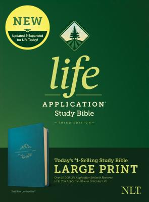 Bild des Verkufers fr NLT Life Application Study Bible, Third Edition, Large Print (Leatherlike, Teal Blue) (Leather / Fine Binding) zum Verkauf von BargainBookStores
