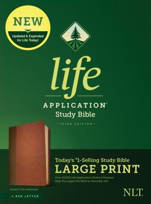 Bild des Verkufers fr NLT Life Application Study Bible, Third Edition, Large Print (Red Letter, Leatherlike, Brown/Tan) (Leather / Fine Binding) zum Verkauf von BargainBookStores