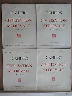 CAHIERS DE CIVILISATION MÉDIÉVALE Xe - XIIe Siècle - année N°2-N°1 / N°2 / N°3 / N°4