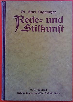 Seller image for Rede- und Stilkunst. Dritte Auflage. for sale by biblion2