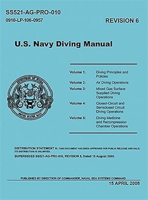 Bild des Verkufers fr U.s. Navy Diving Manual Revision 6, Apr zum Verkauf von GreatBookPricesUK