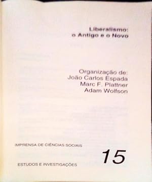 Seller image for LIBERALISMO: O ANTIGO E O NOVO. for sale by Livraria Castro e Silva