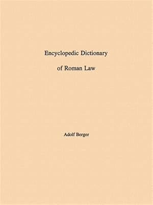 Seller image for Encyclopedic Dictionary of Roman Law for sale by GreatBookPricesUK