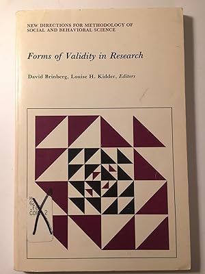 Seller image for Forms of Validity in Research (JOSSEY BASS SOCIAL AND BEHAVIORAL SCIENCE SERIES) for sale by WeSavings LLC