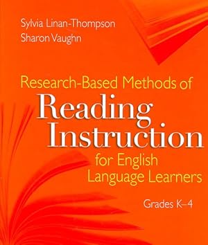 Imagen del vendedor de Research-based Methods of Reading Instruction for English Language Earners, Grades K-4 a la venta por GreatBookPricesUK