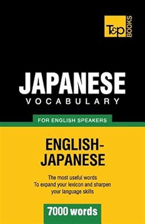 Imagen del vendedor de Japanese Vocabulary for English Speakers - 7000 Words a la venta por GreatBookPricesUK