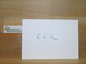 Bild des Verkufers fr Original Autogramm Hans-Ulrich Klose 1. Brgermeister Hamburg SPD /// Autogramm Autograph signiert signed signee zum Verkauf von Antiquariat im Kaiserviertel | Wimbauer Buchversand