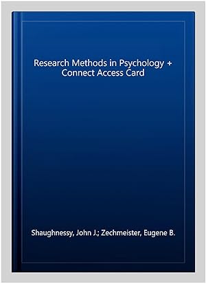 Image du vendeur pour Research Methods in Psychology + Connect Access Card mis en vente par GreatBookPricesUK