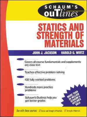 Imagen del vendedor de Schaum's Outline of Theory and Problems of Elementary Statics and Strength of Materials a la venta por GreatBookPricesUK