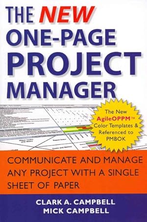 Immagine del venditore per New One-Page Project Manager : Communicate and Manage Any Project with A Single Sheet of Paper venduto da GreatBookPricesUK