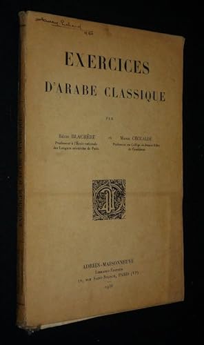 Image du vendeur pour Exercices d'Arabe classique mis en vente par Abraxas-libris