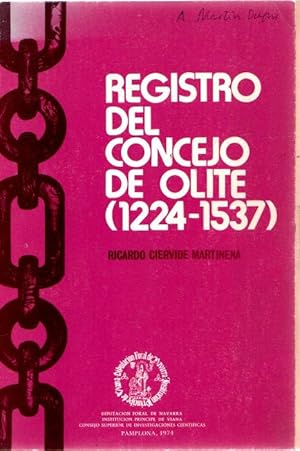 Imagen del vendedor de Registro del Concejo de Olite (1224-1537) . a la venta por Librera Astarloa