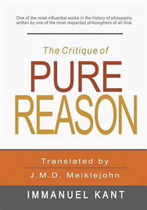Image du vendeur pour Critique of Pure Reason mis en vente par GreatBookPricesUK