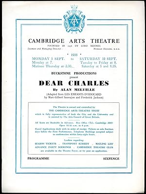 Image du vendeur pour Dear Charles (Les Enfants d'Edouard) | Original Souvenir Theatre Programme Performed at Cambridge Arts Theatre, 6 St. Edward's Passage, Cambridge | 5 To 10 September, 1955. mis en vente par Little Stour Books PBFA Member