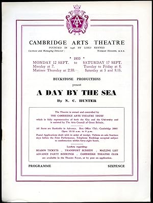 Seller image for A Day By The Sea | Original Souvenir Theatre Programme Performed at Cambridge Arts Theatre, 6 St. Edward's Passage, Cambridge | 12 To 17 September, 1955. for sale by Little Stour Books PBFA Member