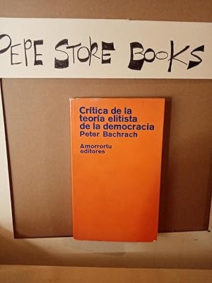 Seller image for Crtica de la teora elitista de la democracia for sale by Pepe Store Books