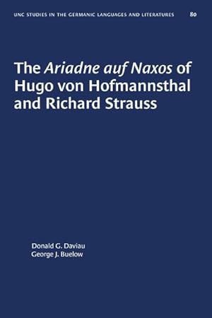 Seller image for Ariadne Auf Naxos of Hugo Von Hofmannsthal and Richard Strauss for sale by GreatBookPricesUK