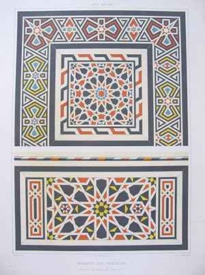 Bild des Verkufers fr Art Arabe - Mosque d'El-Bordeyny, dtails de Mosaques Murales (XVIIe. sicle) / Mezquita de El-Bordeyny, detalles de los Mosaicos Murales zum Verkauf von Frame