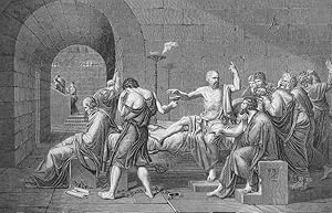 La Muerte de Sócrates (Sócrates en el Acto de ir a Beber la Cicuta, lámina en bronce)