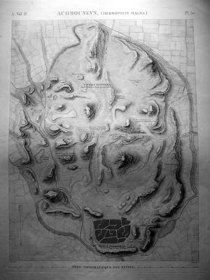 ACHMOUNEYN (Hermopolis Magna). A.Vol.IV-Pl.50 - PlanTopographique des Ruines