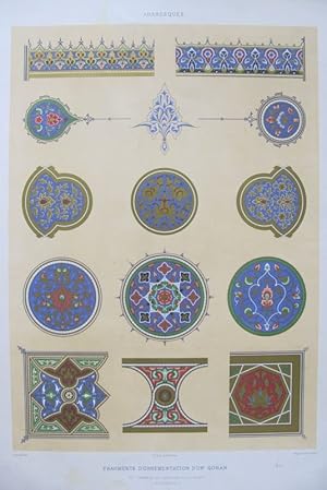 Bild des Verkufers fr Arabesques - Fragments d'Ornementation d'un Qoran / Fragmentos de Ornamentacin de un Corn zum Verkauf von Frame
