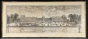 Veue et Perspective du Palais des Tuilleries du Costé du Jardin avec le Plan du Premier estage au...