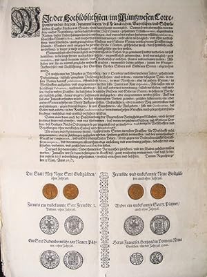 III - Münz-Edict des fränkischen, bairischen und schwäbischen Kreises / Edicto de Moneda del círc...