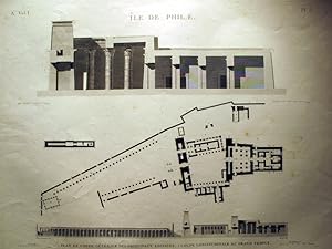 Ile De Philae A.Vol.I-Pl.5-Plan et coupe generale des principaux edifices.