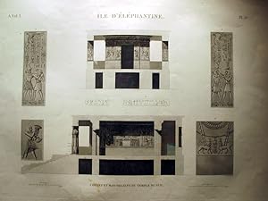 Ile De Elephantine A.Vol.I- Pl.36-coupes et bas_reliefs du temple du sud.