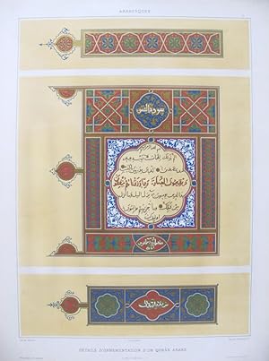 Bild des Verkufers fr Arabesques - Dtails d'Ornamentation d'un Qorn Arabe / Detalles de Ornamentacin de un Corn rabe zum Verkauf von Frame