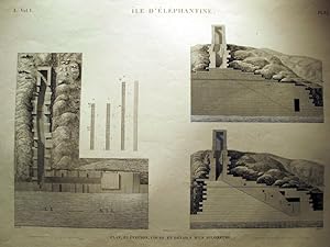ÎLE D'ÉLÉPHANTINE. A.Vol.I-Pl.33 - Plan, Élévation, Coupe et Détails d'un Nilometre