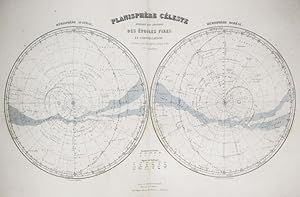 Planisphère Céleste donnant les Divisions des Étoiles Fixes en Constellations / Planisferio Celes...