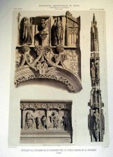 Detalles del sepulcro de d. Fernando Diez de Fuente Pelayo en la Catedral