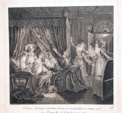 La Dame Rodrigue s'entretenat de nuit avec don Quichotte est surprise par les Demoiselles de la D...