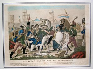 Napoleon blesse devant Ratisbonne