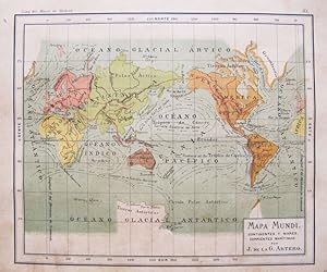 Mapa Mundi, Continentes y Mares, Corrientes Marinas, XI
