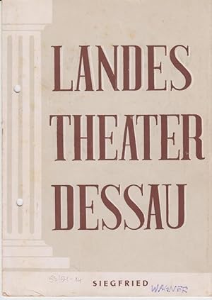 Seller image for Landestheater Dessau. Heft 14 der Spielzeit 1953 / 1954. - Mit Besetzungsliste zu: Siegfried ( Richard Wagner ). - Inszenierung: Willy Bodenstein. - Bhnenbild und Kostme Manfred Schrter. - Darsteller: Horst Wolf, Kurt Reinhardt, Peter Roth / Fr. Wilh. Siewert, Kurt Uhlig, Willy Bodenstein, Erna Bellmann, Vilma Fichtmller, Ina Fabaender / Anny Drr. - Weiterer Inhalt: Prof. Igor Boelza ber Wagner im Urteil der sowjetischen Musikwissenschaft / Romain Rolland ber Siegfried / George Bernard Shaw ber Siegfried / Friedrich Engels ber die Siegfriedlegende und die deutsche revolutionre Bewegung / Zu Vorgeschichte und Inhalt. for sale by Antiquariat Carl Wegner